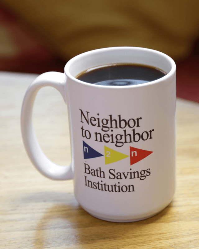 Coffee mug promoting the Neighbor to Neighbor program