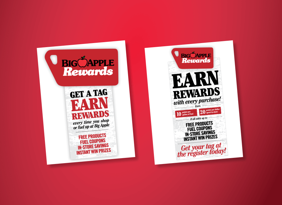 In-store displays for rewards program