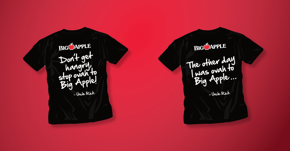 T-shirt designs featuring Uncle Rick catchphrases