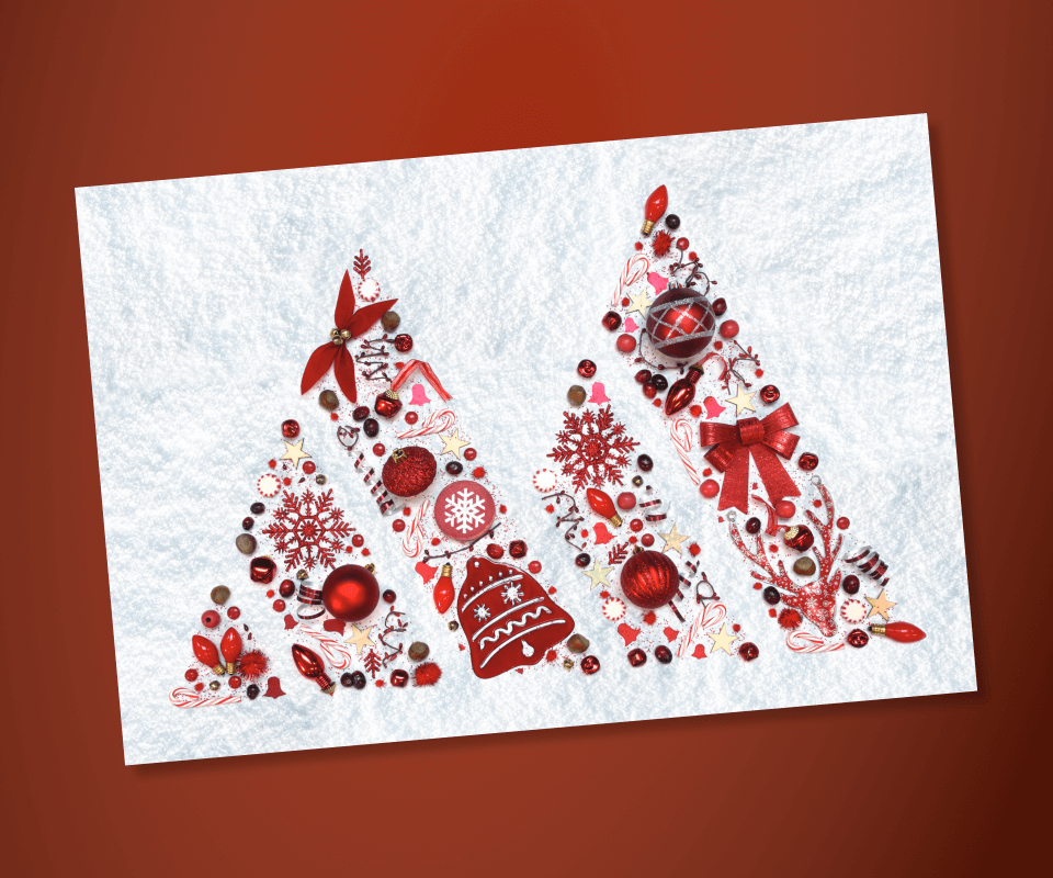 Winter holidays greeting card