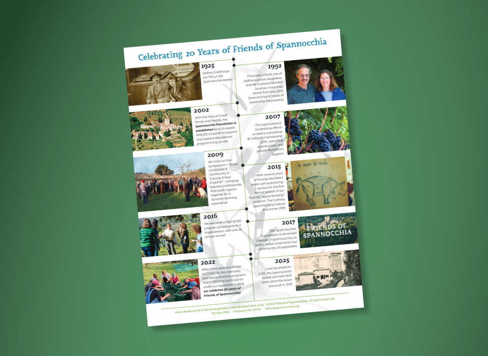 Annual Fall fundraiser brochure