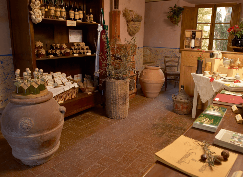 Retail space at Spannocchia Farm