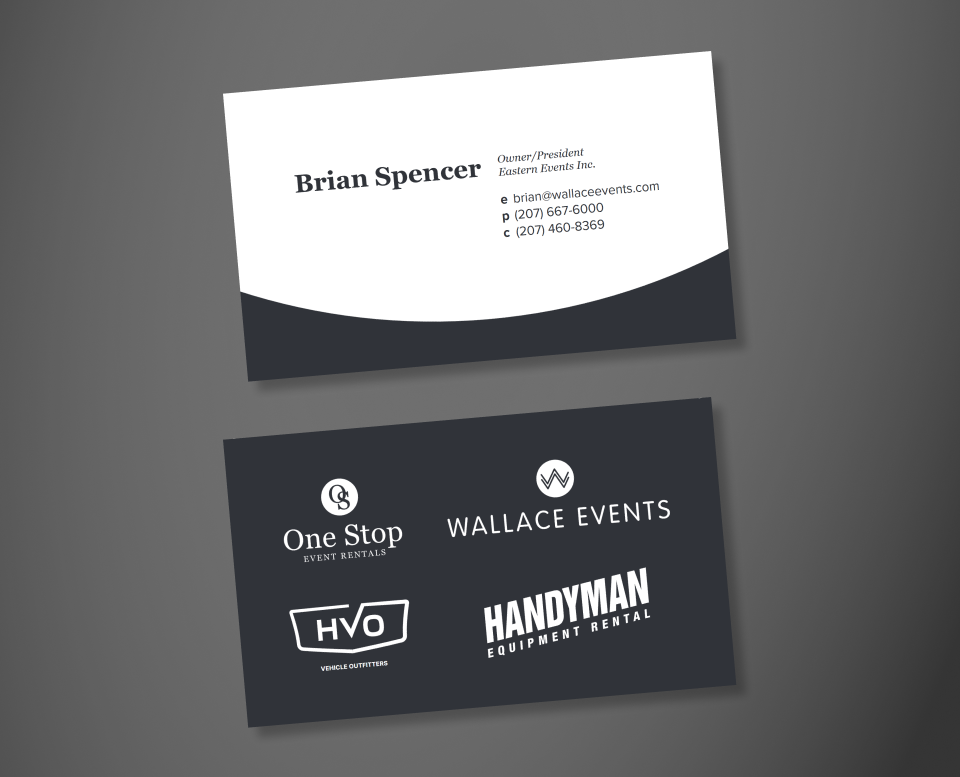 Unified business cards for multiple divisions